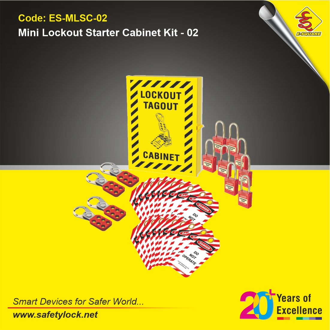 mini lockout tagout kit with LOTO cabinet