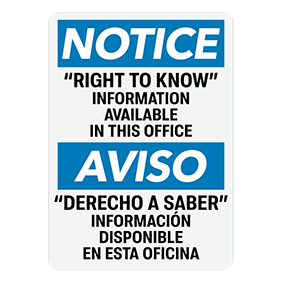 MSDS / SDS Bilingual Signs