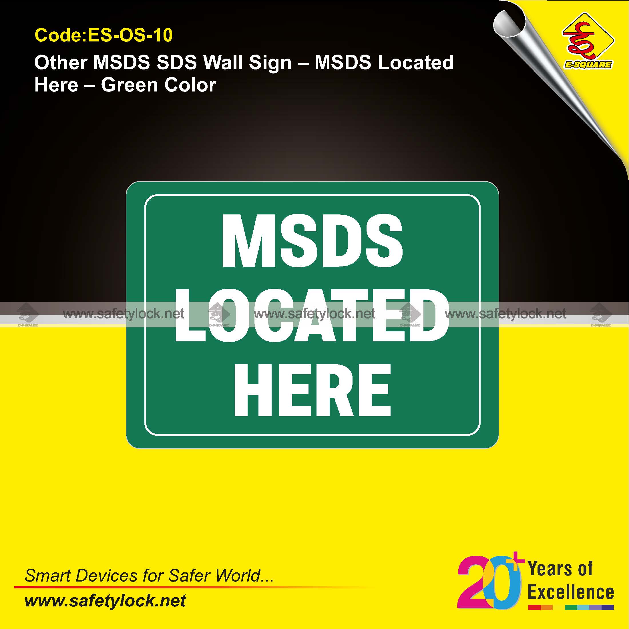 MSDS signs for safety