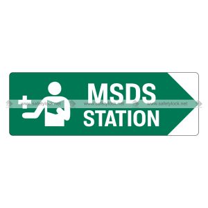 MSDS station arrow sign