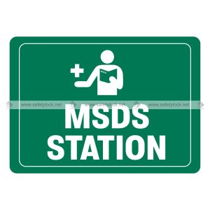 MSDS station signs for safety