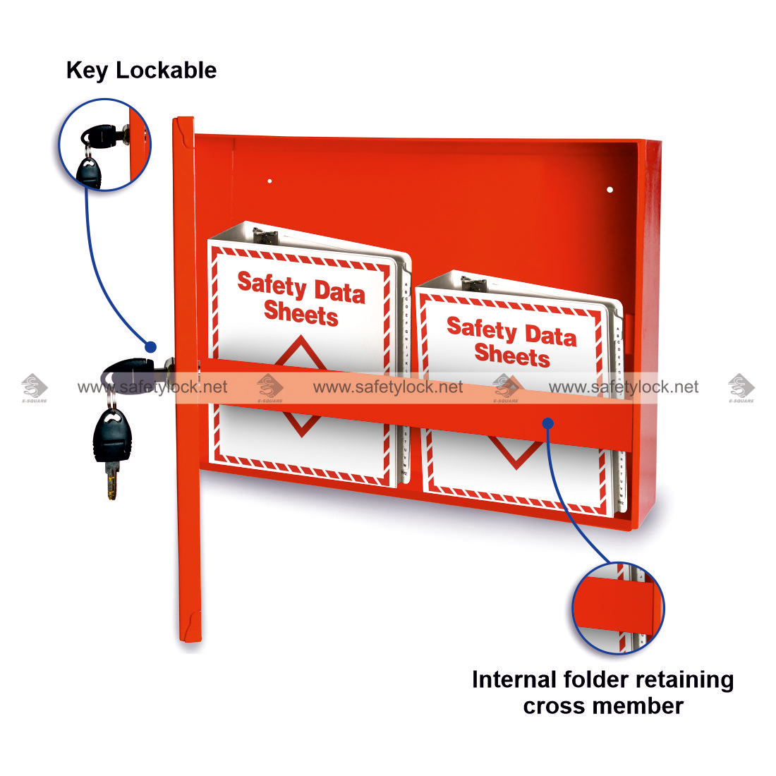 MSDS with folder retaining feature