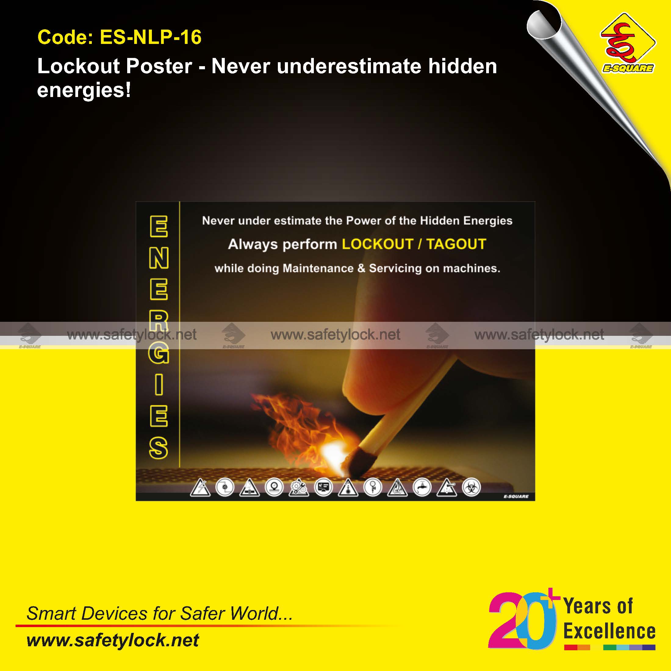 never underestimate the power of hidden energies - safety poster