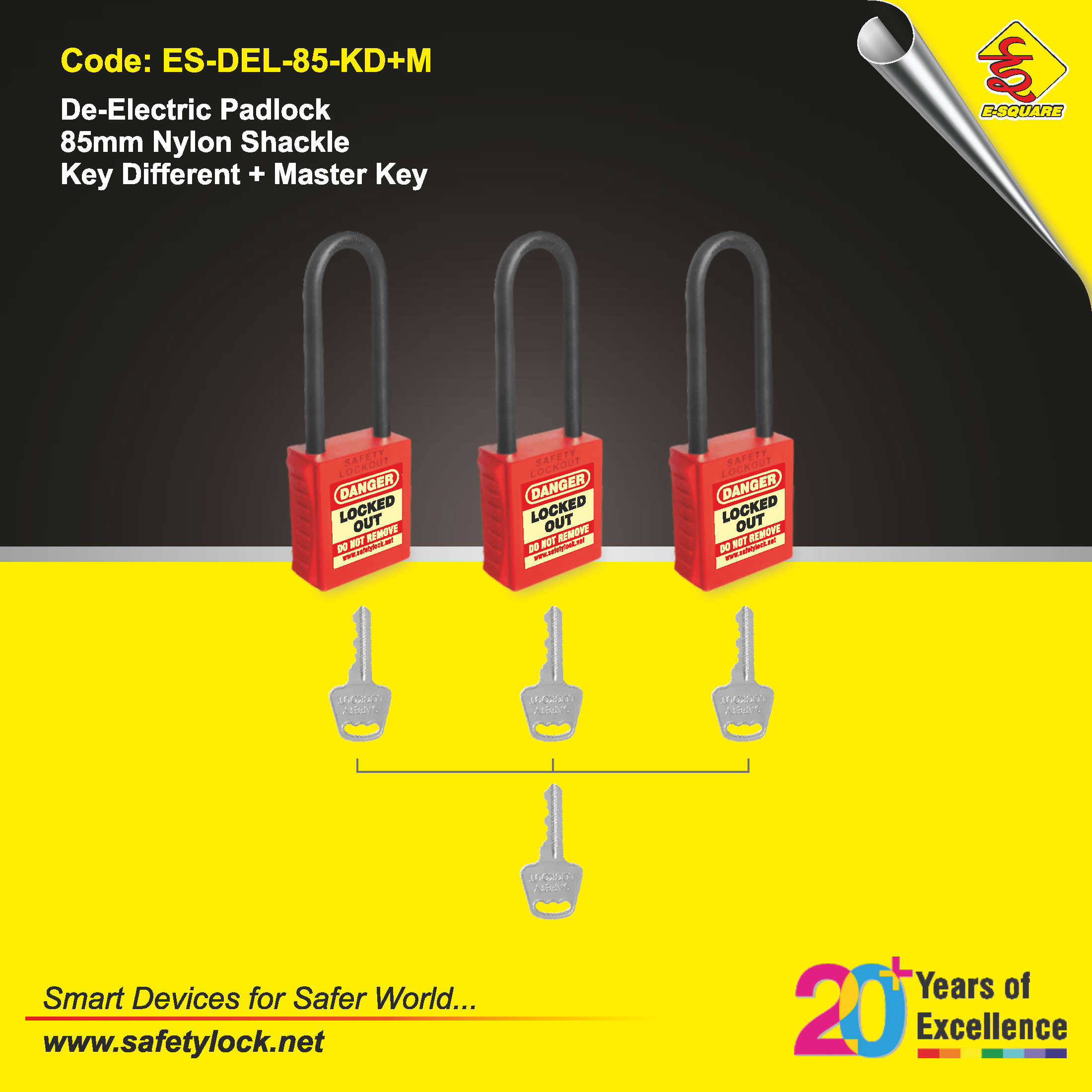 non-conductive lockout padlock