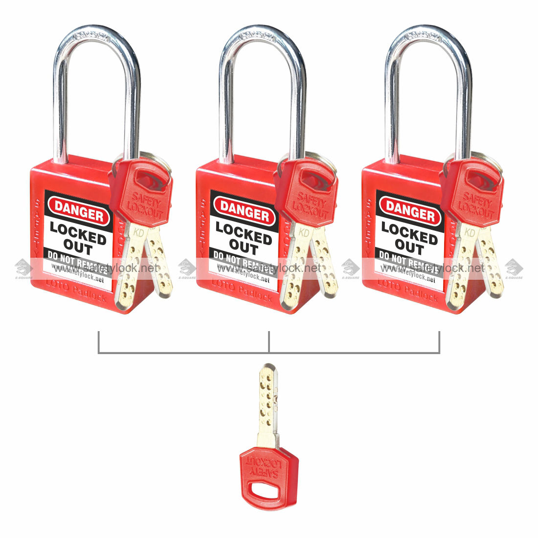 nylon body computer key lockout padlock