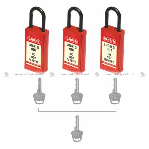 nylon body nylon shackle lockout safety padlock