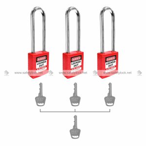 nylon body padlock with master key