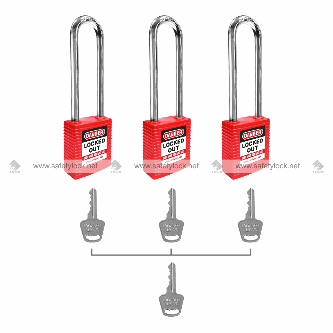 nylon body padlock with master key
