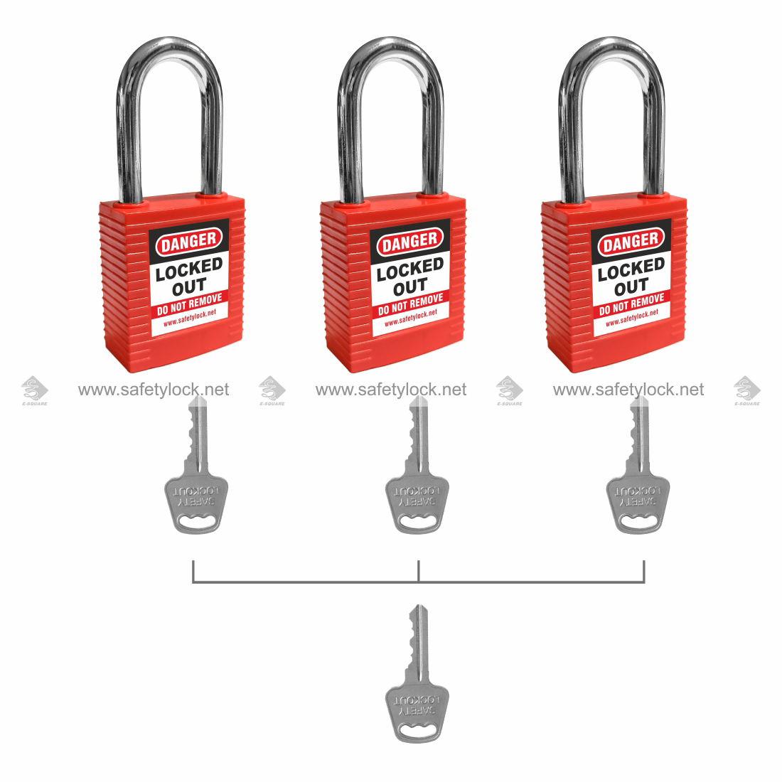 nylon body steel shackle padlock