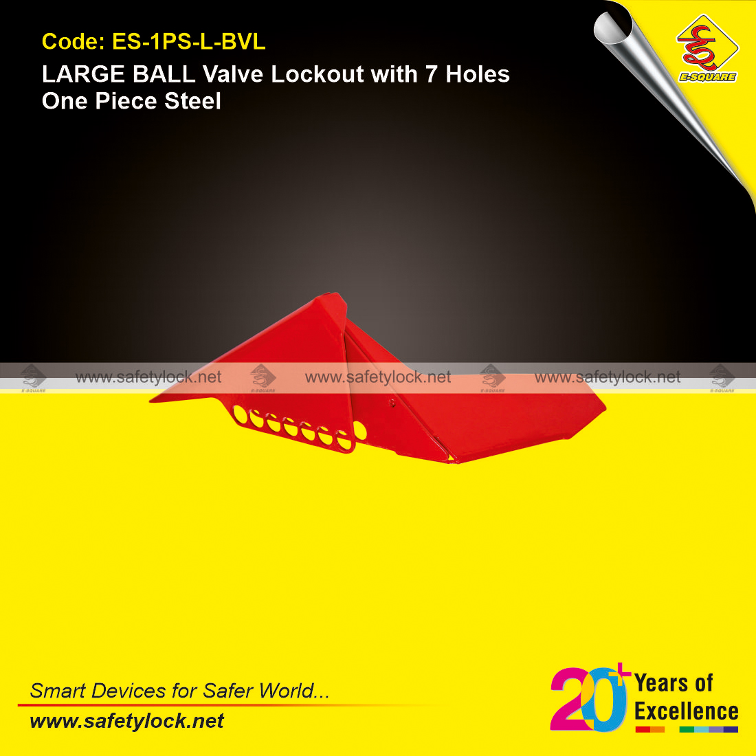 one piece large steel valve lockout