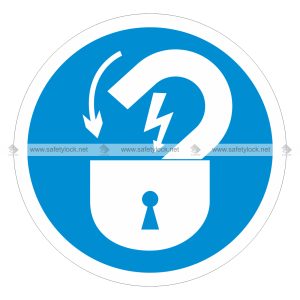 open energy isolation lockout safety sign