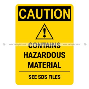 OSHA caution wall signs for MSDS / SDS