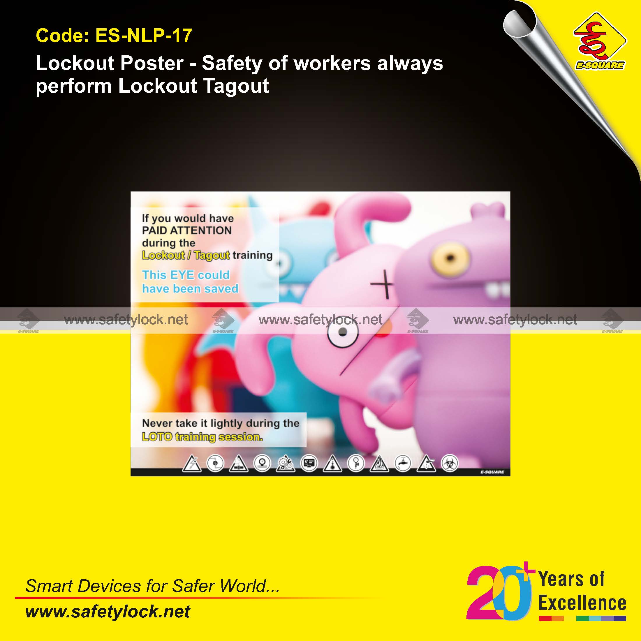 pay attention during the lockout tagout training safety poster