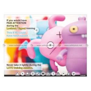 pay attention during the lockout tagout training - safety poster
