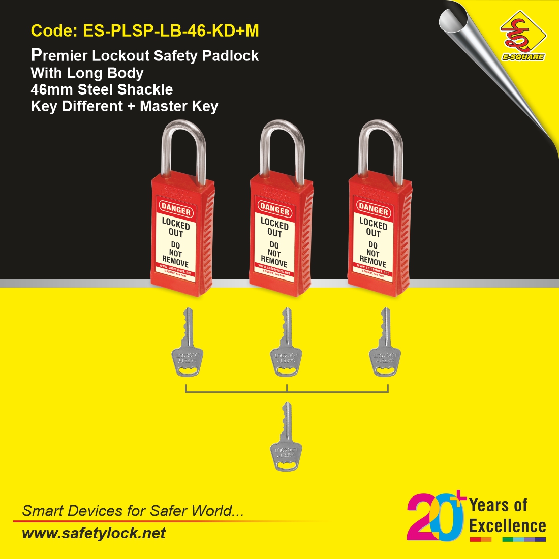 PLSP padlock with long body