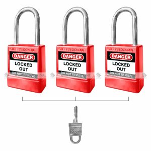 premier lockout safety padlock with key alike feature