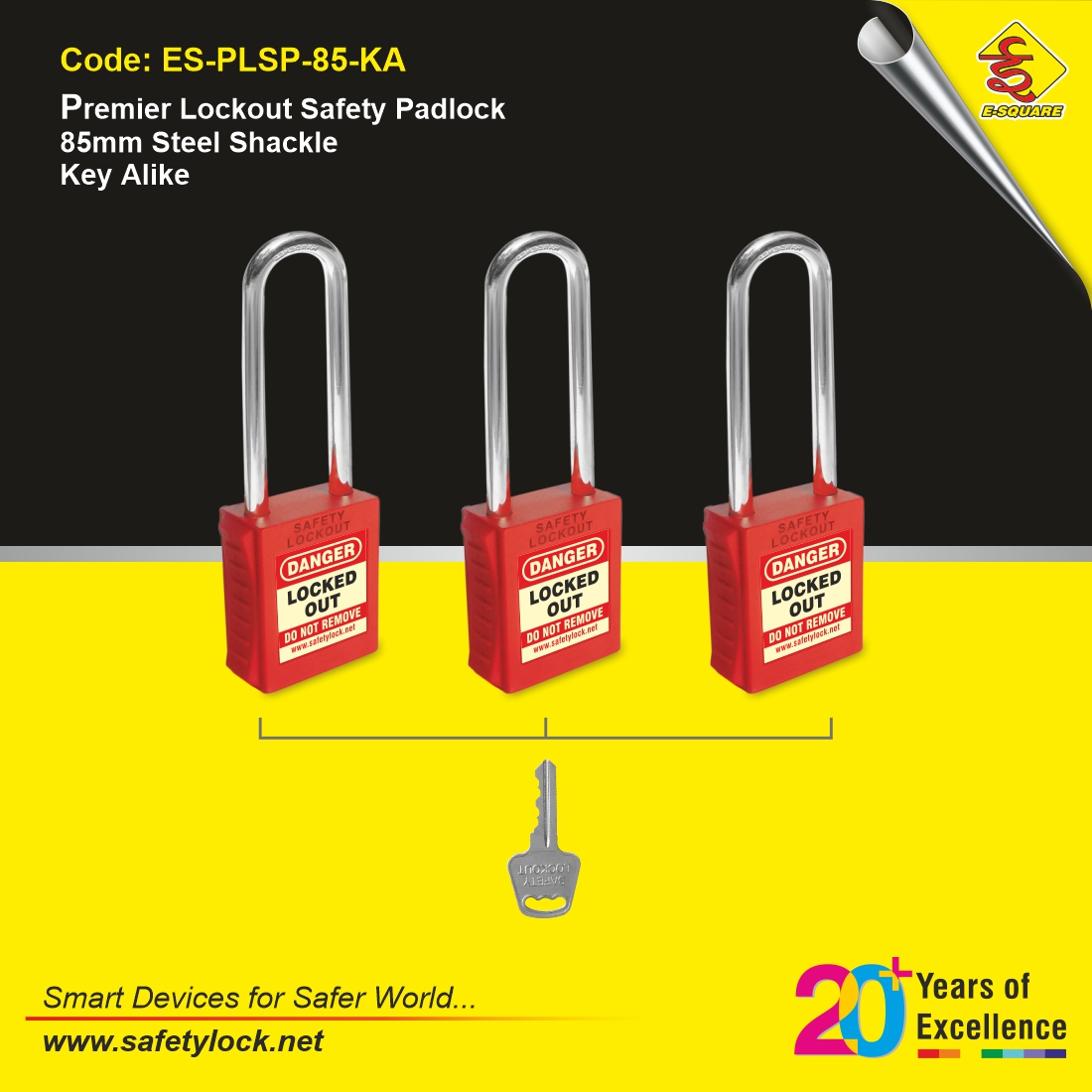 red safety padlock