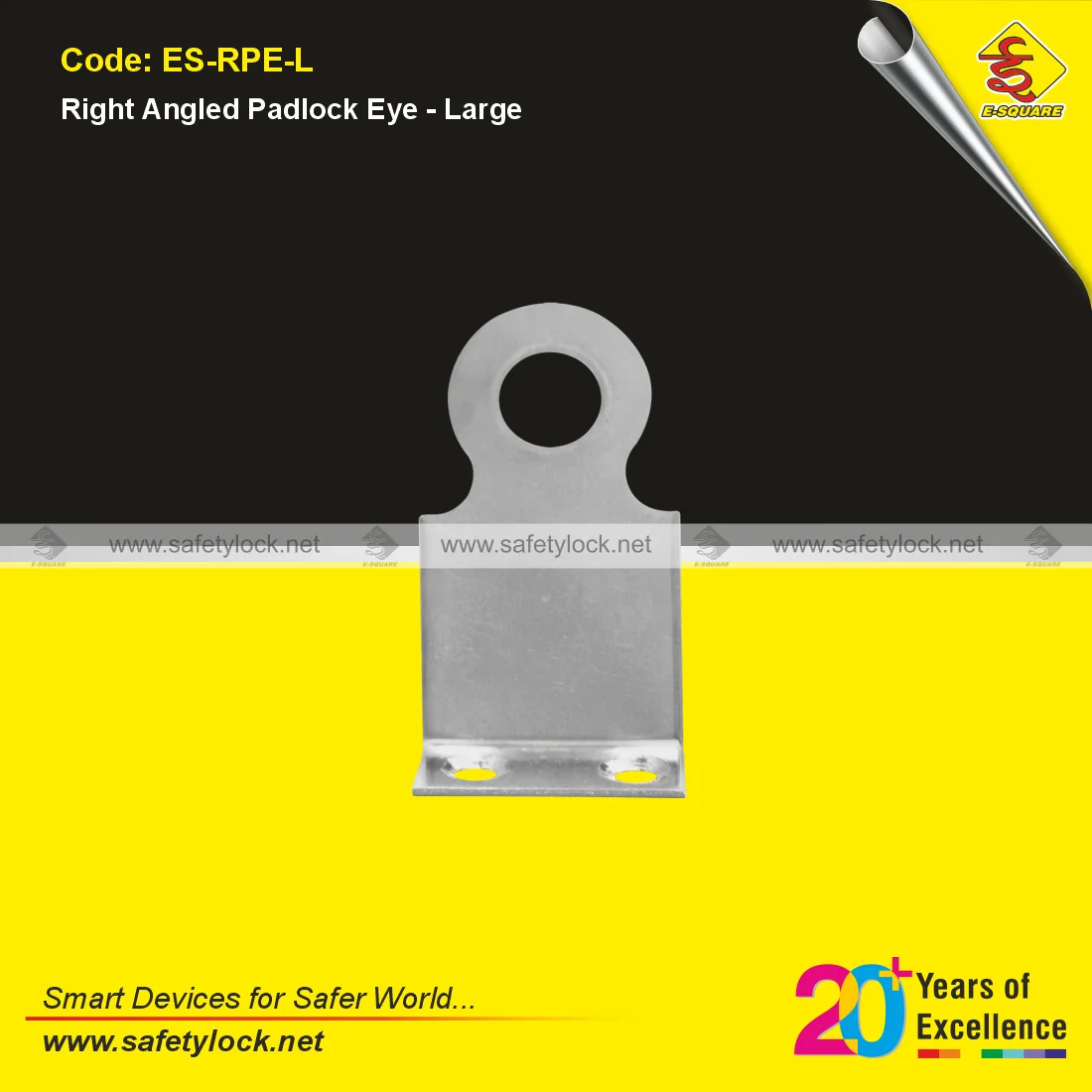 right angled padlock eye large size