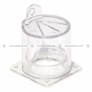 round electrical panel lockout device for electrical panel switches