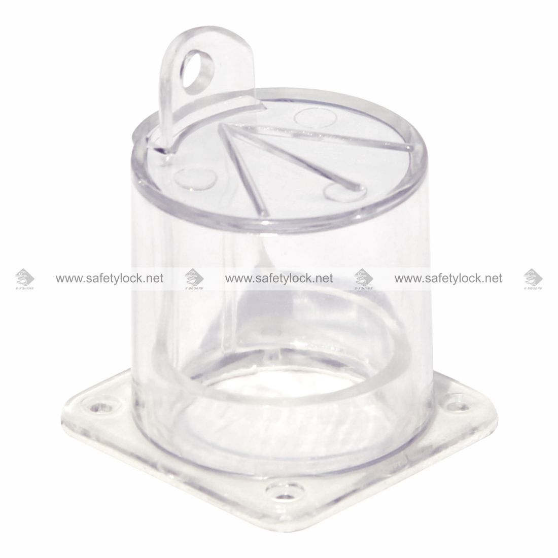 round electrical panel lockout device for electrical panel switches