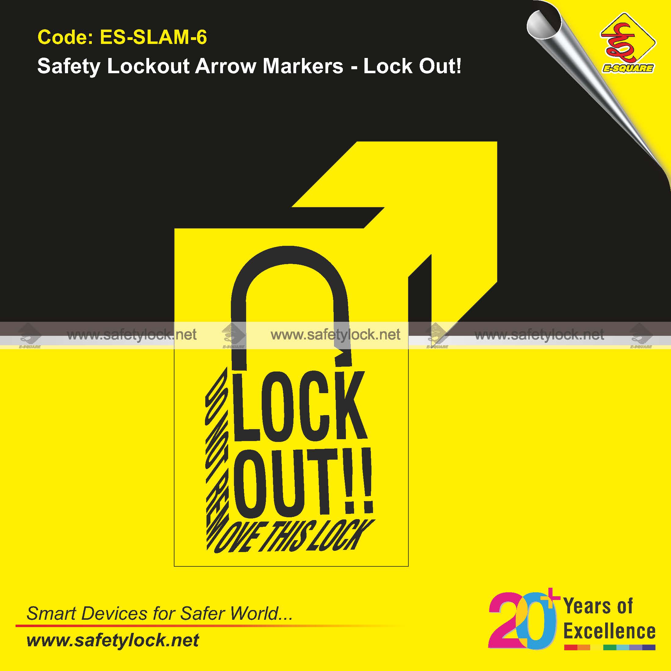 safety lockout arrow markers - lock out