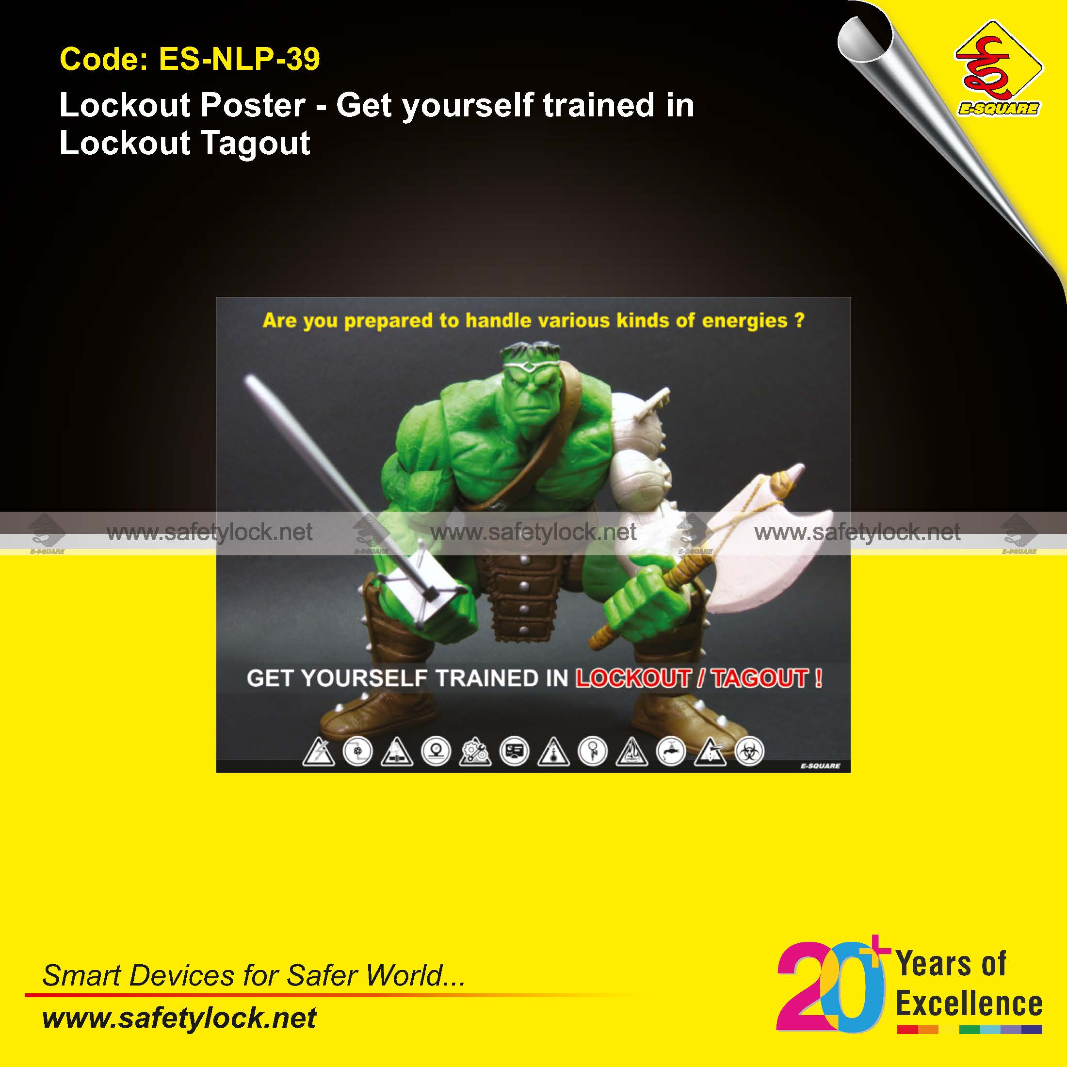 safety poster - get yourself trained in lockout tagout