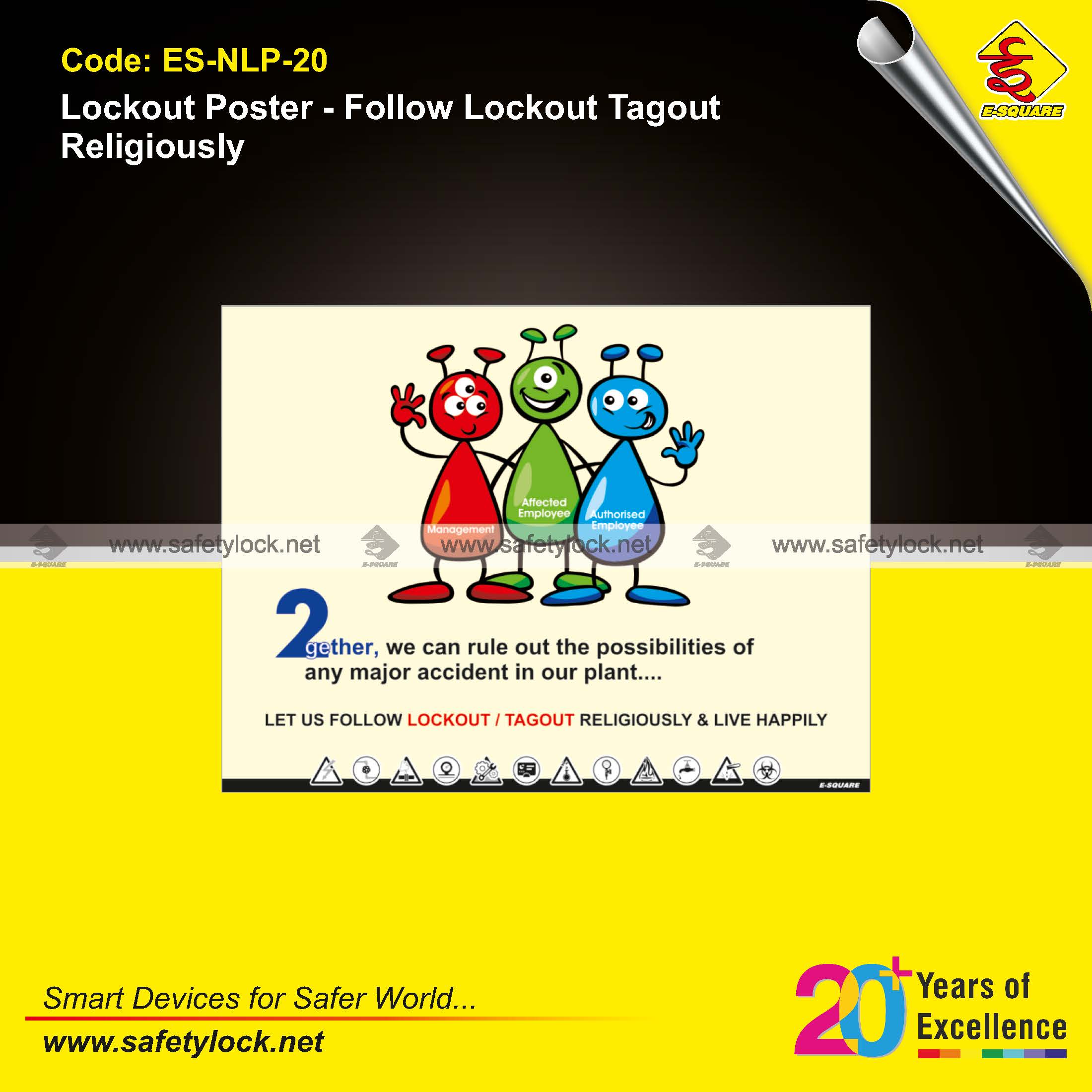 safety poster - let us follow lockout tagout