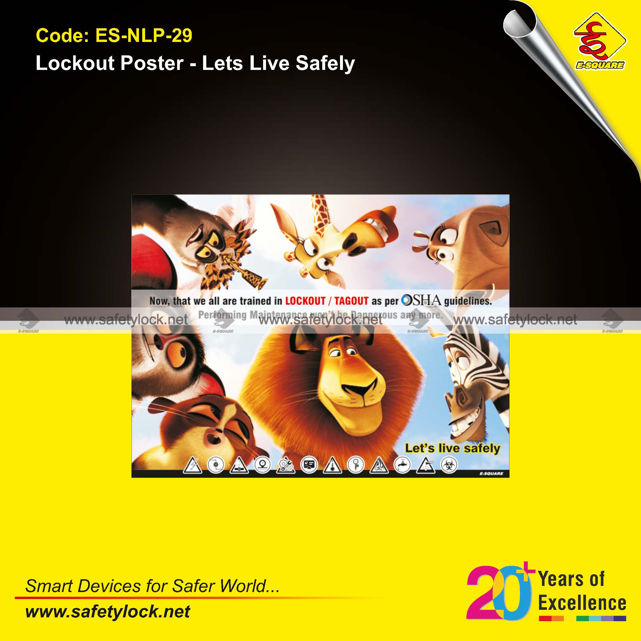 safety poster - lockout tagout as per osha