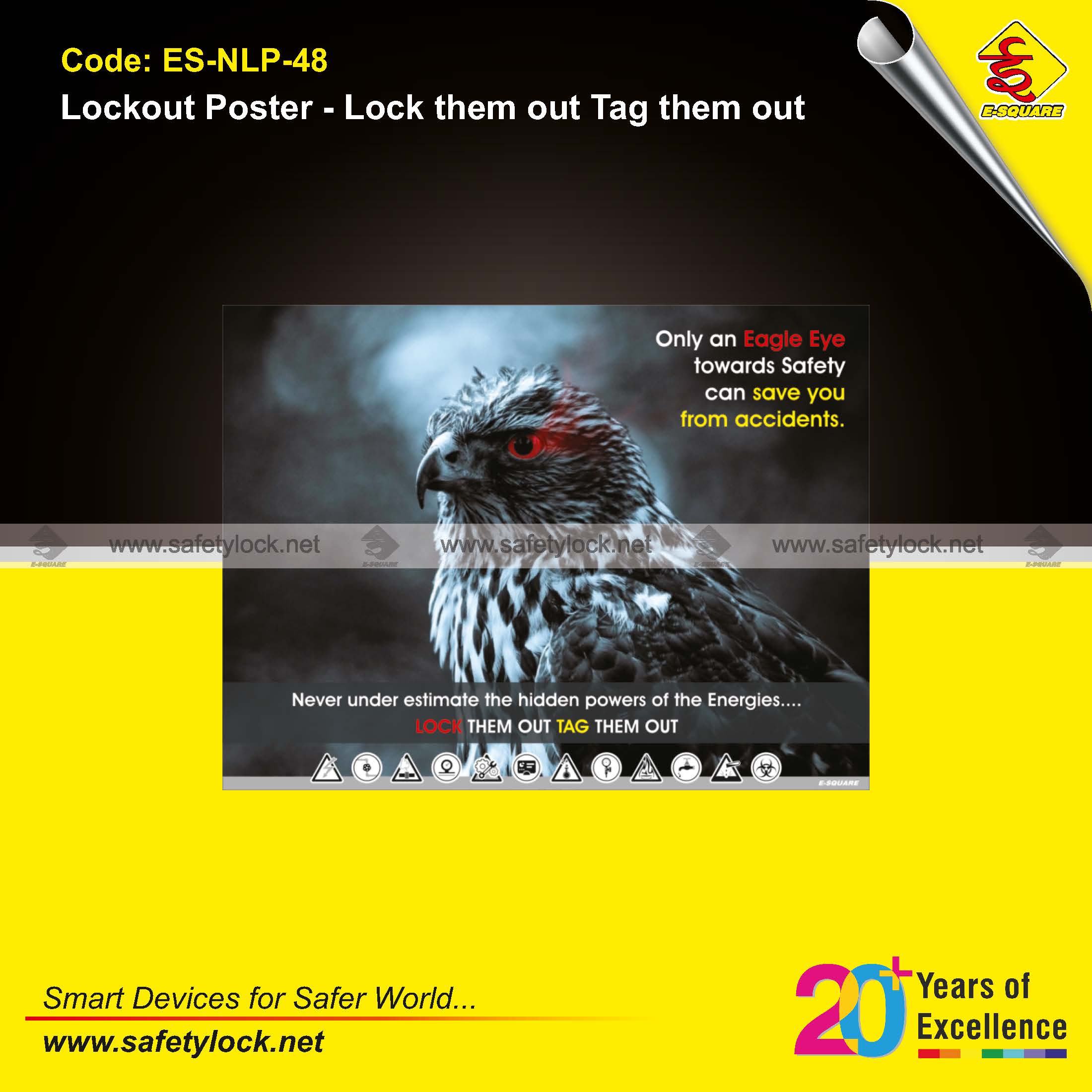 safety poster - never underestimate the hidden energies