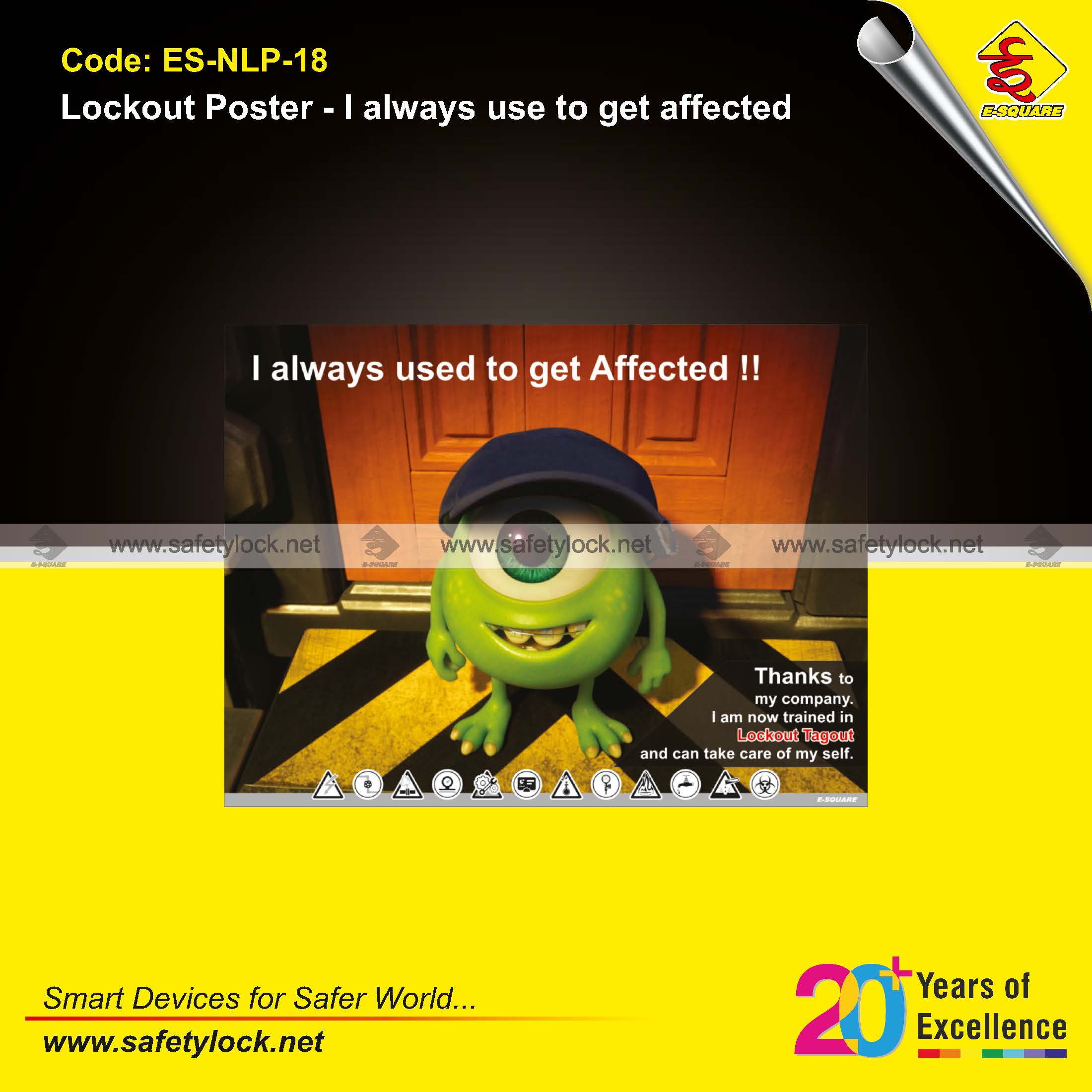 safety poster - now I am trained in lockout tagout