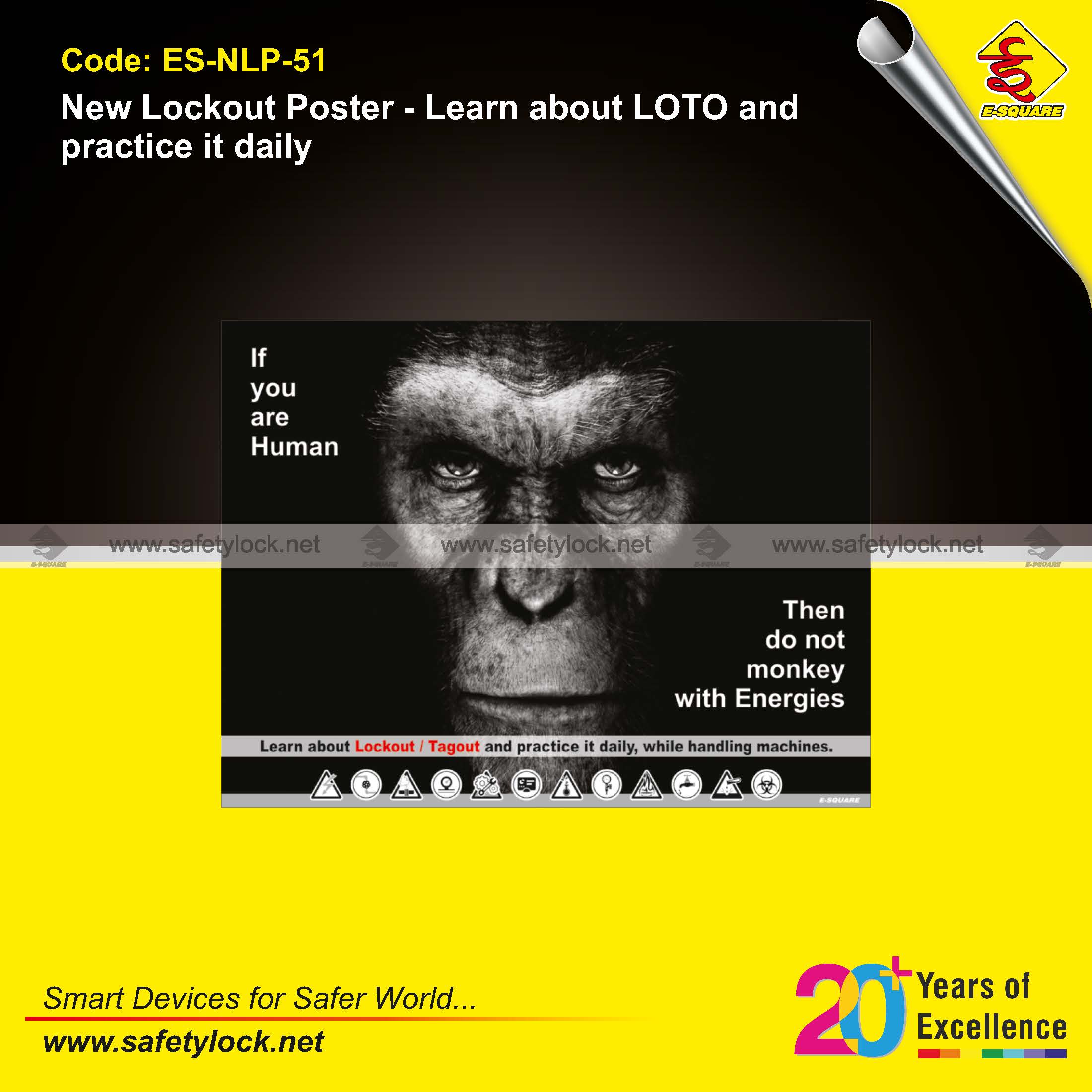 safety posters - learn lockout tagout and practice it daily