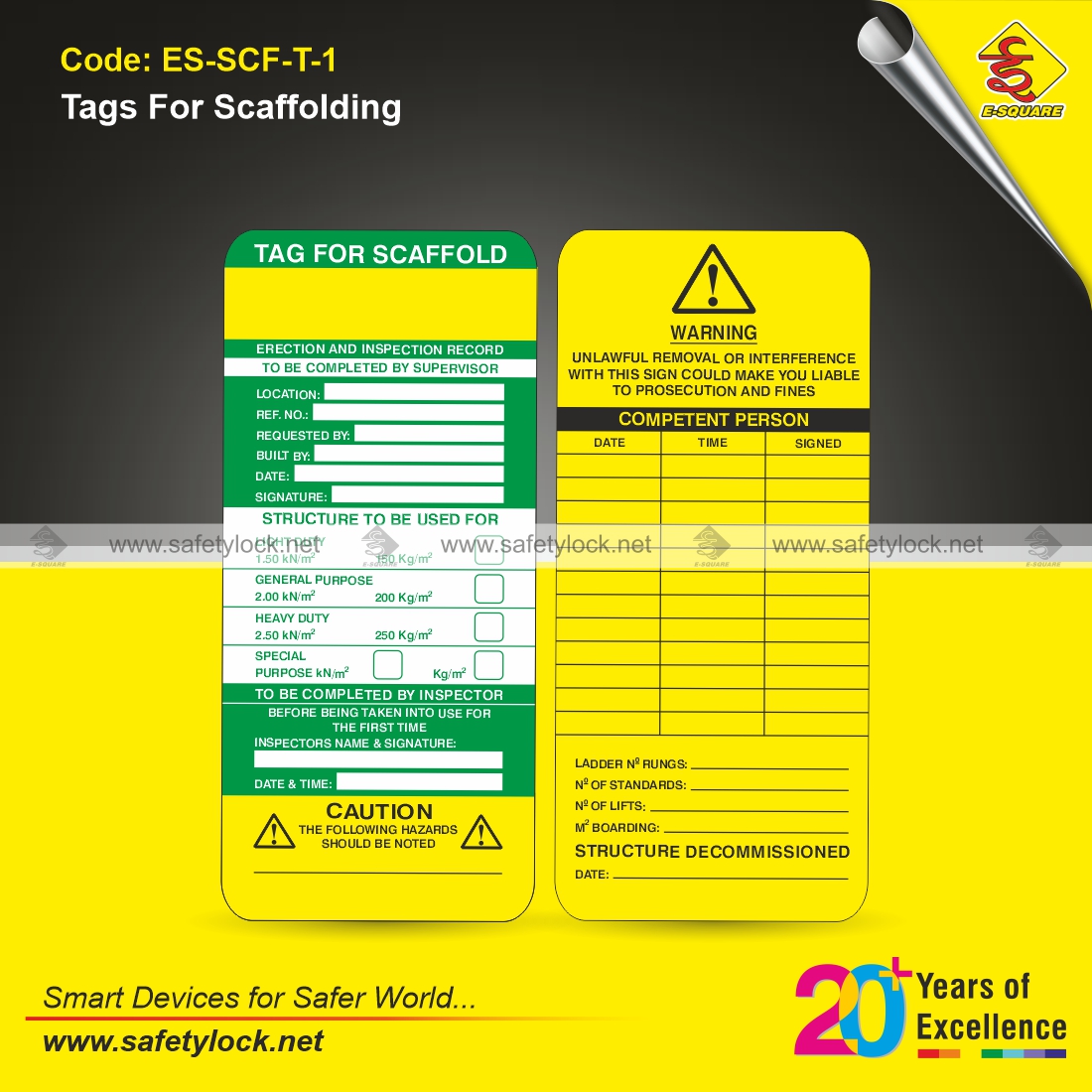 scaffolding tags supplier E-Square