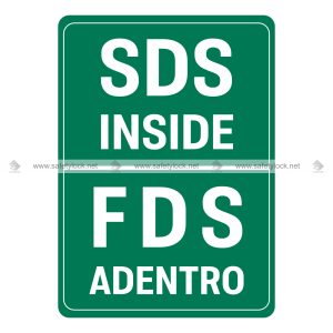 SDS inside bilingual signs English and Spanish language
