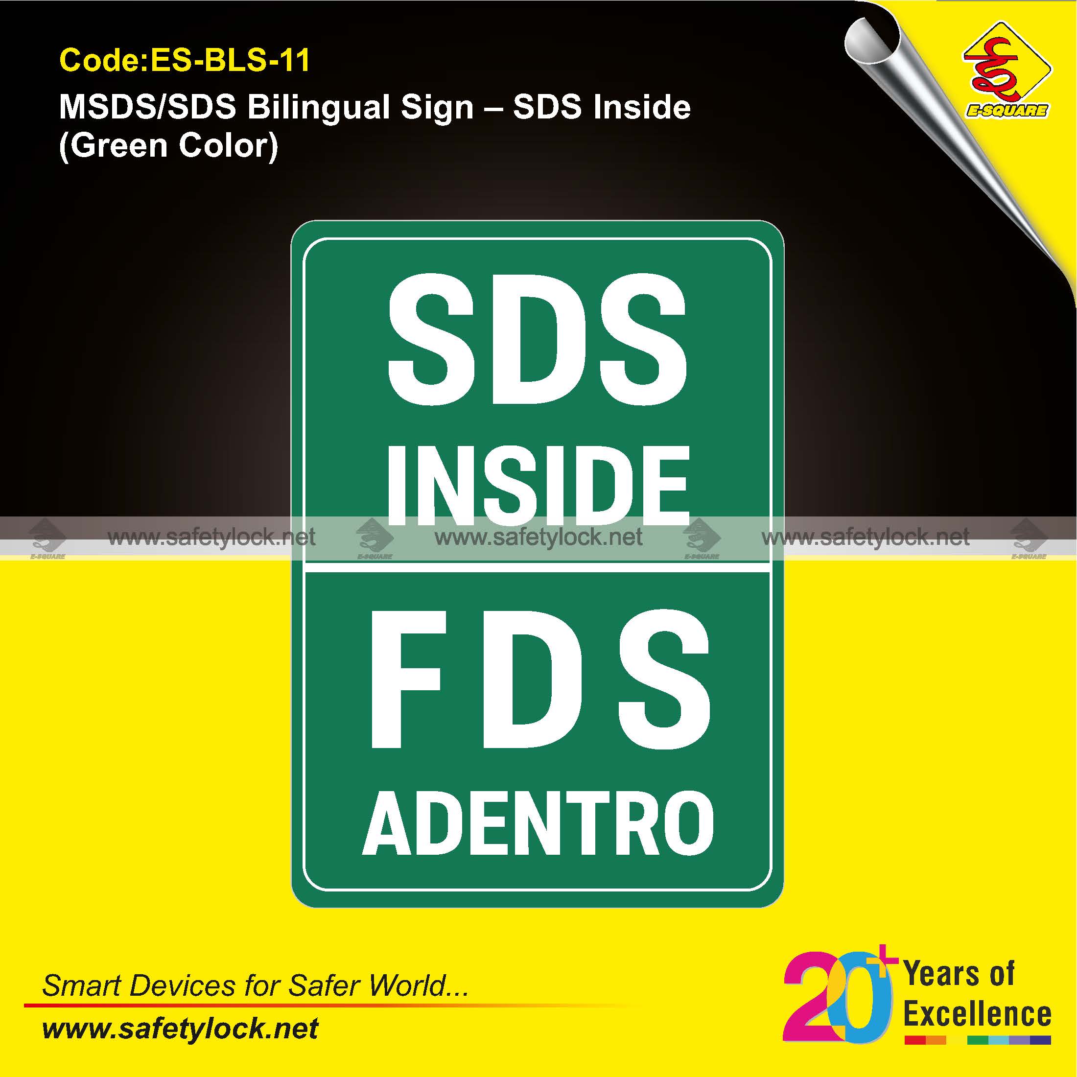 SDS inside bilingual signs