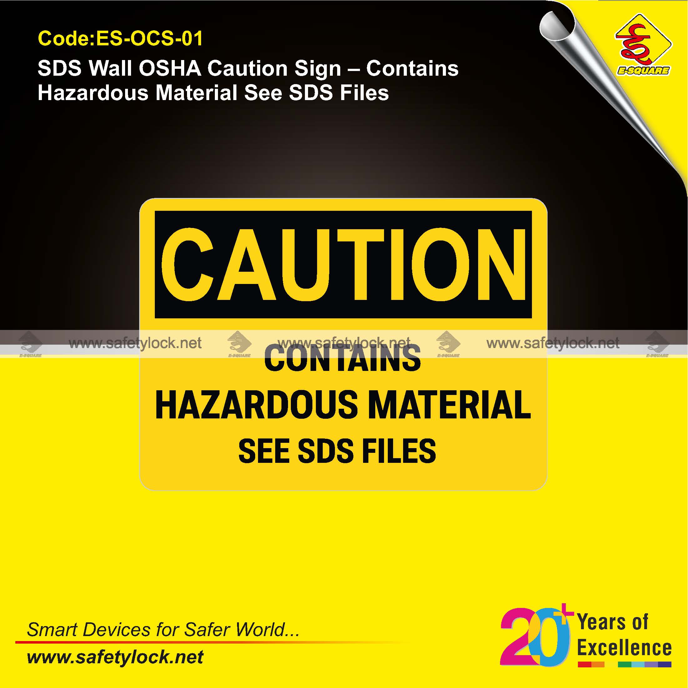 SDS wall osha caution safety signs