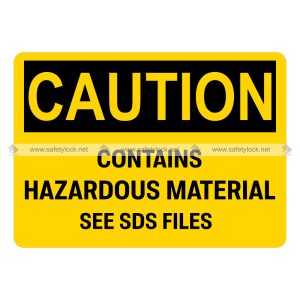 SDS wall OSHA caution signs