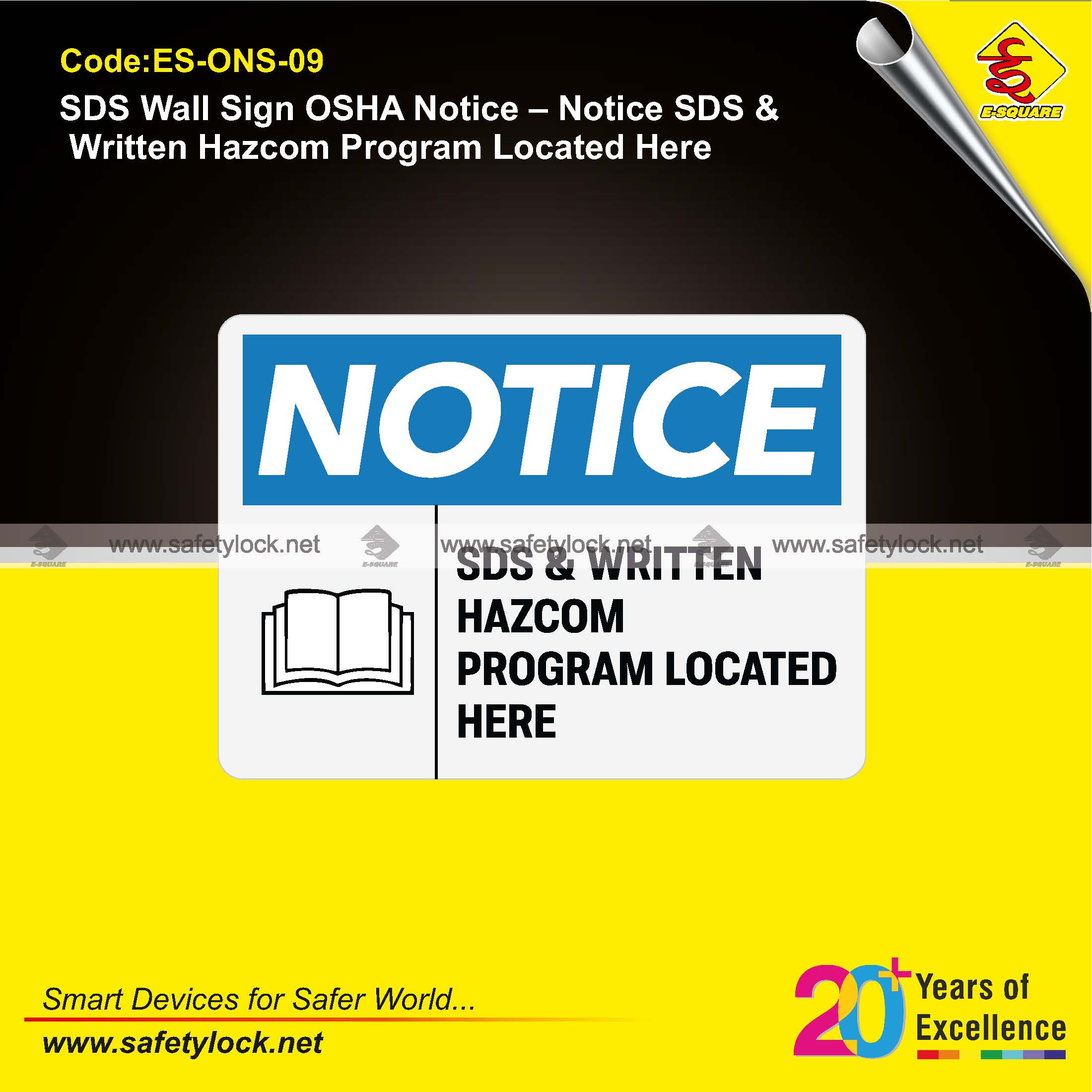 SDS wall sign OSHA notice