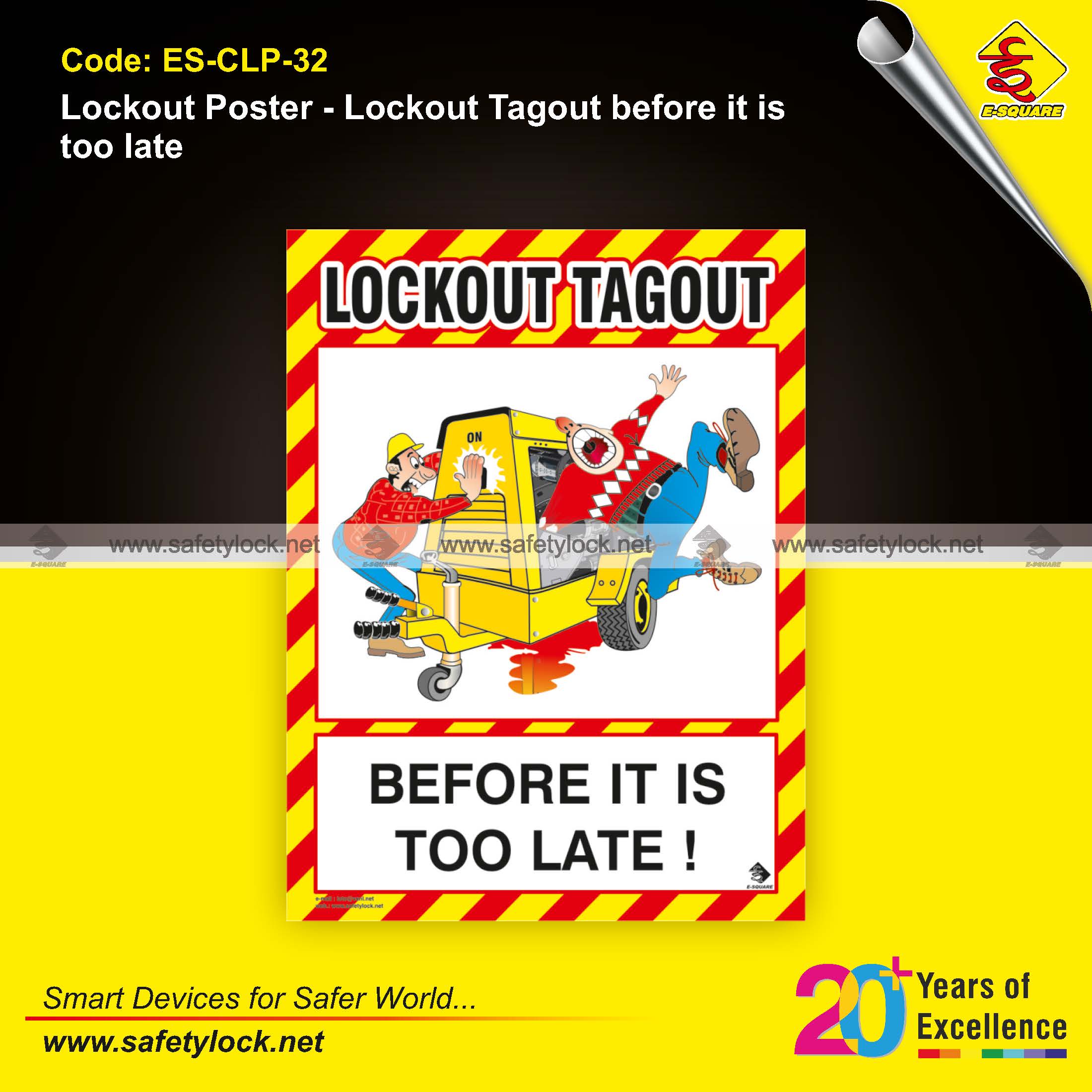 self-stick vinyl lockout posters