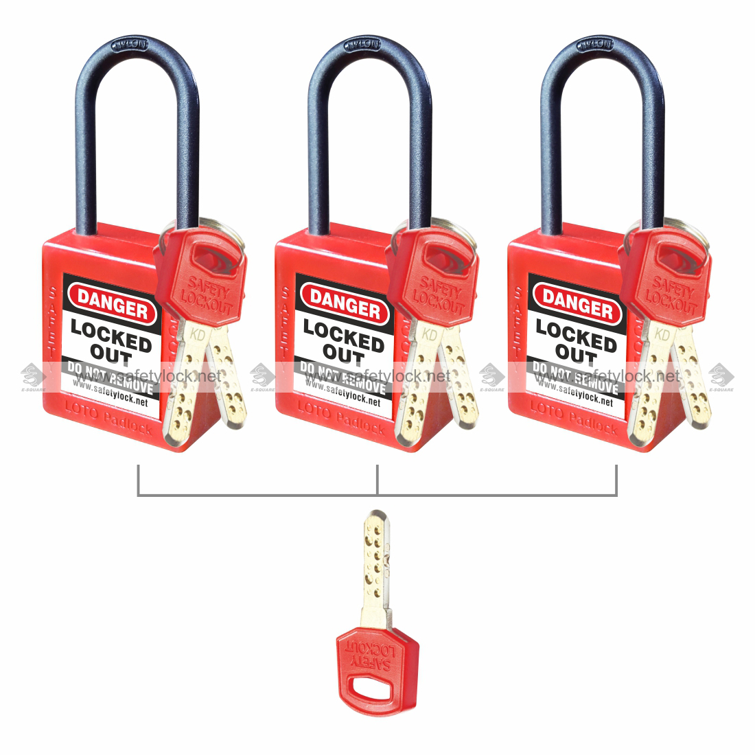 series 5 di-electric computer key lockout padlock