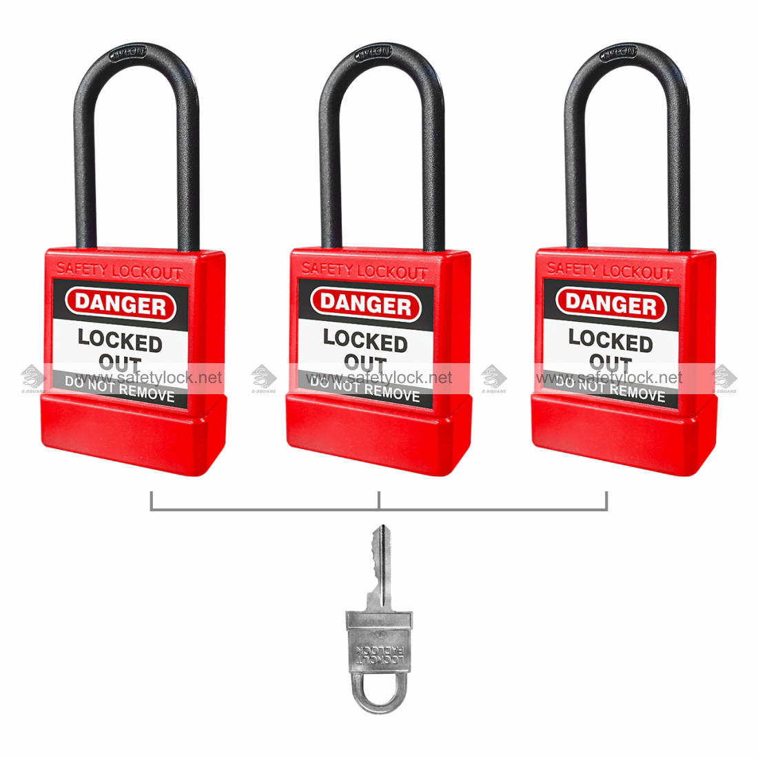 series 6 lockout padlock de-electric nylon shackle