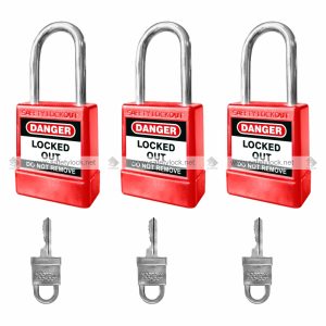 series 6 premier lockout safety padlock with steel shackle