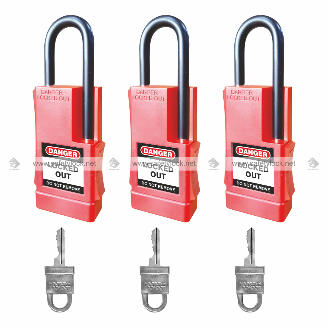 series 7 lockout padlock steel shackle with pvc sleeve