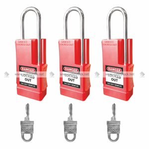 series 7 premier lockout safety padlock with steel shackle small