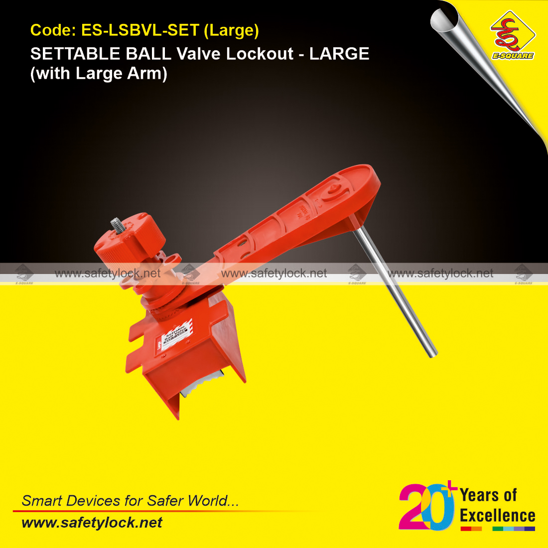 settable ball valve lockout large size