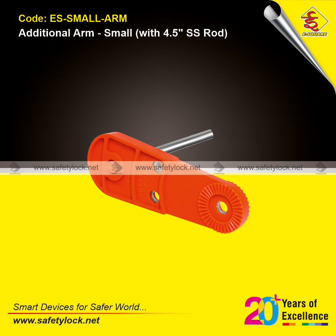 small arm for valve lockout tagout