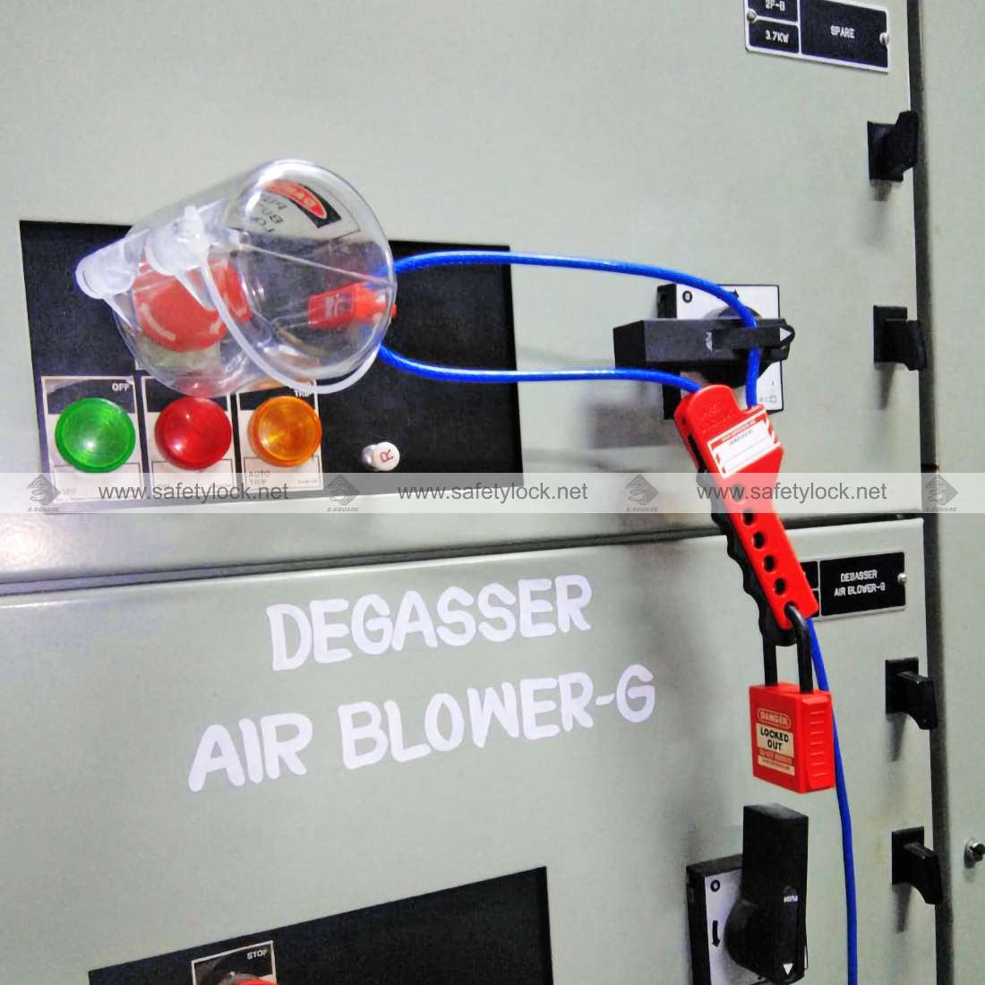 squeezer multipurpose cable lockout installation on electrical panel