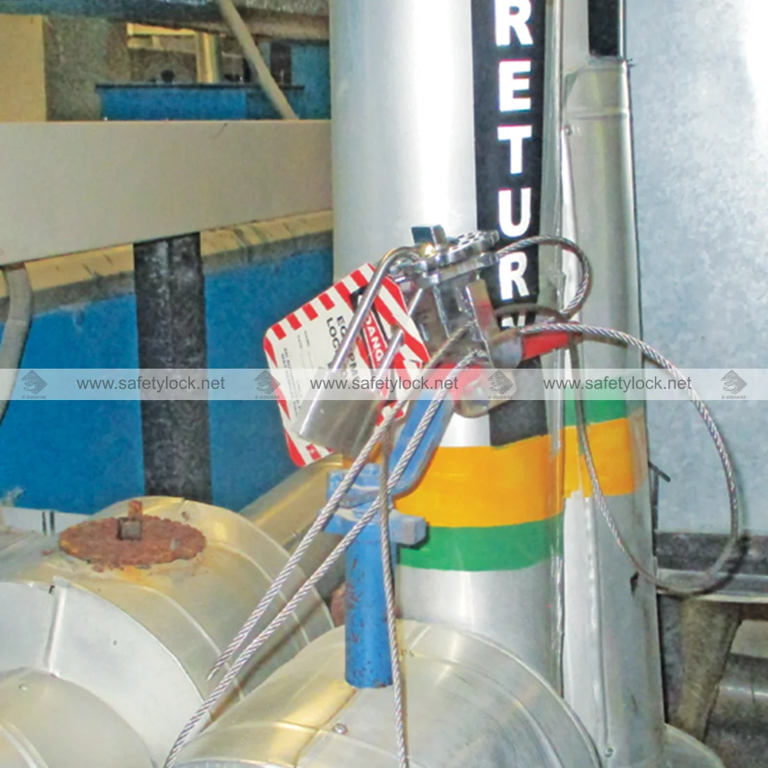 stainless steel lockout padlock with long shackle