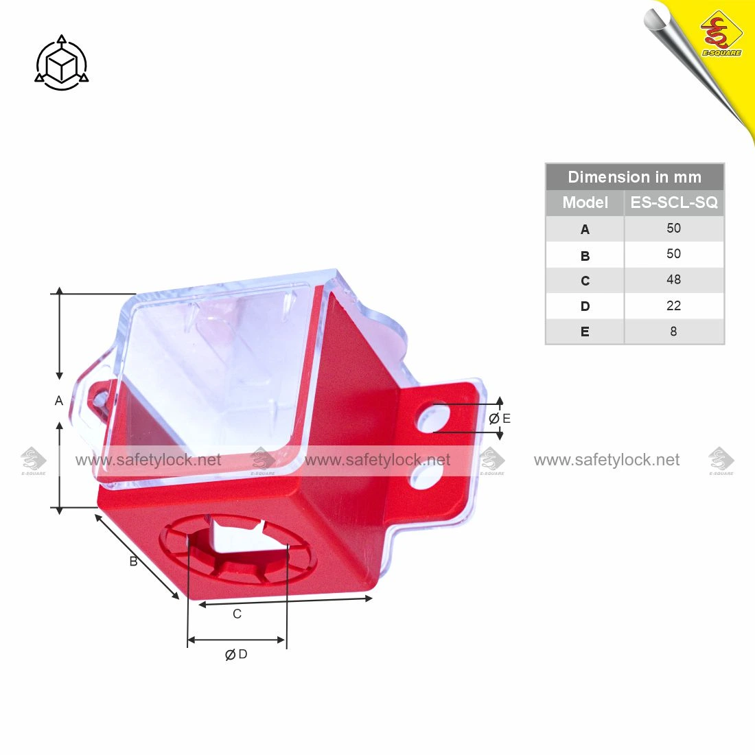 switch cover lockout device dimension