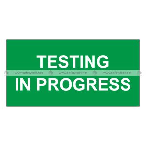 testing in progress magnetic signs