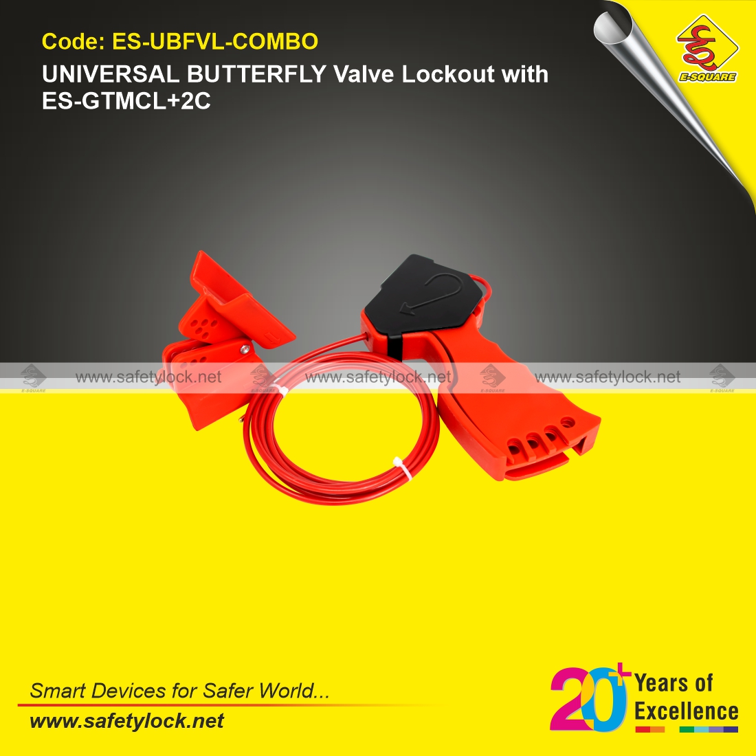 universal butterfly valve lockout with GTML+cable